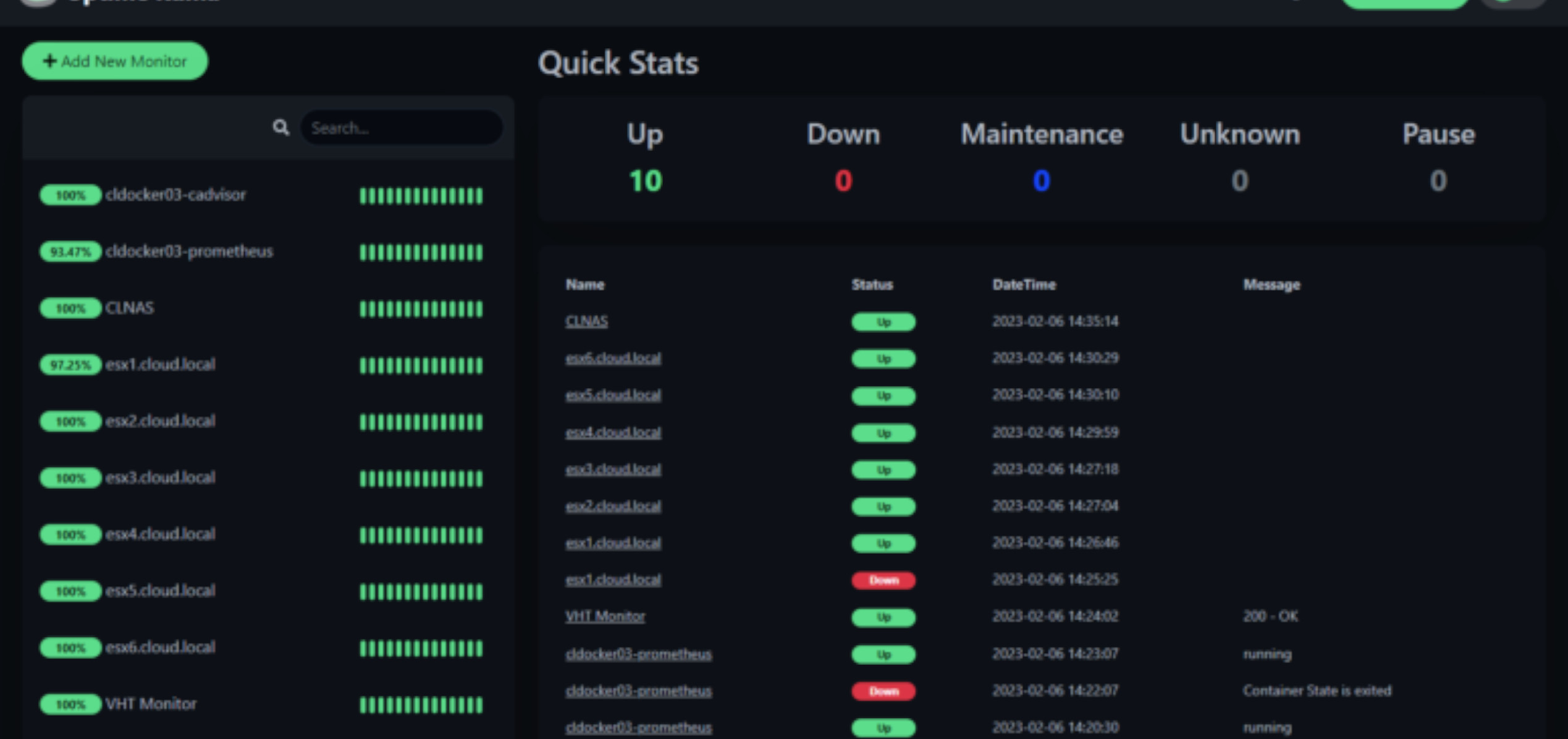 uptime kuma is a service monitoring tool